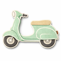 Aimant de réfrigérateur en résine WeiVista, forme Art Déco, scooter italien rétro, souvenir de voyage personnalisé, cadeau décoratif