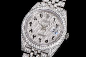 하이 퀄리티 스테인레스 스틸 케이스 기계식 무브먼트 스포츠 남성용 시계 크리스탈 다이얼과 포인터 럭셔리 손목 밴드 세트 - Product Image 2