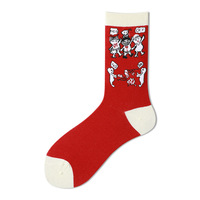 Vente en gros de chaussettes décontractées en coton de qualité supérieure personnalisées Funny Cute Fruit Food Animal Printed Respirant Autumn Season Bulk Cartoon Bottom