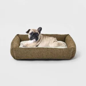 Manufacturer Sale Big Indestructible Faux Fur Xxl Cute Modern Fluffy Fabric Cat Pet Dog Sofa Bed