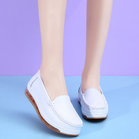 Zapatos de Enfermería Cómodos para Mujer, con Amortiguación de Aire, Plataforma, Mocasines, Sin Cordones, Blancos, Zapatos de Trabajo, Ortopédicos, para Caminar, con Soporte, OEM/ODM