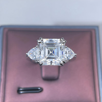 Bague personnalisable en argent 925 avec moissanite de 5 carats certifiée GRA - OEM/ODM disponible pour les marques de luxe de mariage et de mode