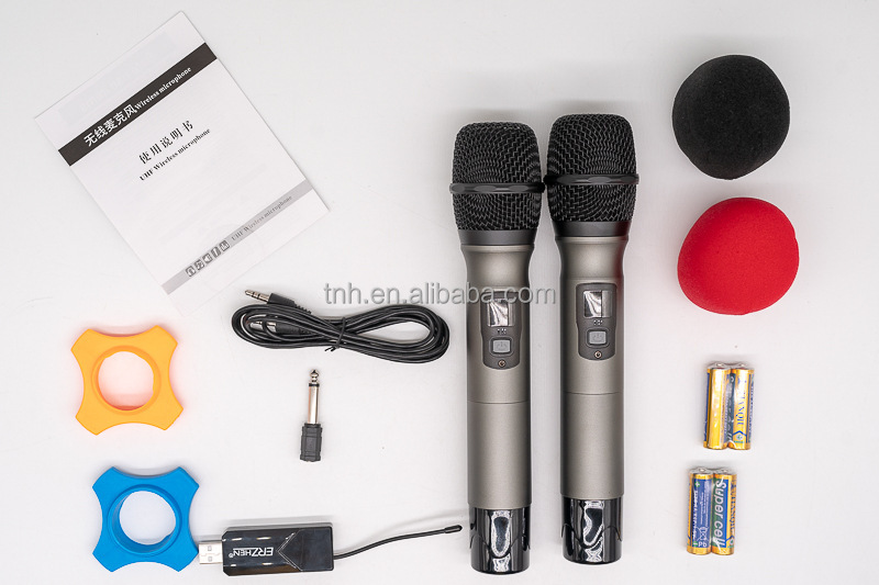 Gris, Micrófono de Mano de 2 Unidades