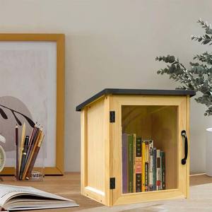 Boîte en bois de quartier extérieur Kit d'échange de livres Armoire en bois pour partager des livres de littérature Flyers Journaux Étudiants ou enseignants - Product Image 2