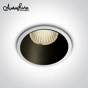 Aurashine с антибликовым покрытием DownlightLong, литой алюминиевый светильник для внутренней комнаты, утопленный круглый светодиодный светильник