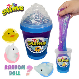 Superbe jouet anti-stress amusant, slime DIY, cadeau pour enfants, kit de slime gelée parfumé aux bleuets en forme de cupcake pour garçons et filles - Product Image 2