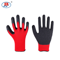 Gants de travail en polyester 13G antidérapants résistants à l'abrasion avec revêtement en latex sableux CE EN388, directement de l'usine pour une utilisation industrielle et de construction