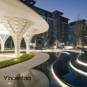 Sculpture d'extérieur Vincentaa pour hôtel, centre commercial, éclairage surdimensionné, sculpture en acier inoxydable - Product Image 3