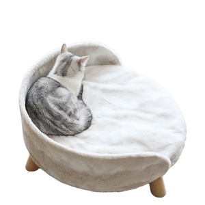 Manufacturers White Pet Cat <b>Sofa</b> Washable Elevated <b>Dog</b> Bed With Wood Legs - Product Image 1