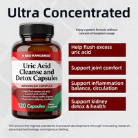 Capsules de détoxification de l'acide urique Aide à éliminer l'acide urique en excès Confort articulaire Favorise la santé des reins Suppléments d'extrait de grains de café vert