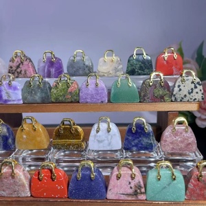 Nouvel Arrivage en Gros : <span class=keywords><strong>Sac</strong></span> à <span class=keywords><strong>Main</strong></span> en Matériaux Mixtes, Artisanat de Guérison Coloré, <span class=keywords><strong>Sac</strong></span> en Cristal pour la Décoration - Product Image 2