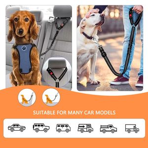 Cinturón de Seguridad Multifuncional para Mascotas KingHon, Correa Ajustable Reflectante y Luminosa para Perros y Gatos, para Montar en el Automóvil - Product Image 6