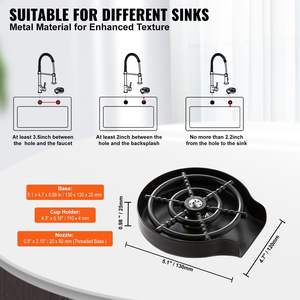 Db Wholesale Rinse-gobelets en acier inoxydable 304, rotatif à 360 degrés, style moderne, accessoire pour vaisselle - Product Image 5