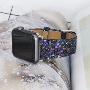 Bracelet scintillant compatible <span class=keywords><strong>Apple</strong></span> <span class=keywords><strong>Watch</strong></span> avec boîtier en diamant bling 38mm-49mm série 11/10/9/8/7/6/5/4/3/2/1 & SE3/SE2/bandes <span class=keywords><strong>SE</strong></span> - Product Image 4