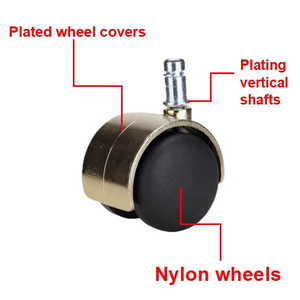 Modern 2 Inch 50mm 360 Swivel Steel Nylon Casters Adjustable Silent Eco Friendly Durable <b>Wheels</b> For School Furniture <b>Replacement</b> - Product Image 5