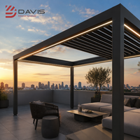 Pergola Factory - Gazebo rétractable en aluminium avec système de toit électrique pour patio, extérieur et applications commerciales