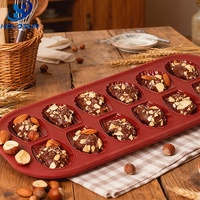 Moule en silicone résistant à la chaleur de qualité alimentaire, 12 cavités, en forme de coquille Saint-Jacques, pour chocolats, bonbons et madeleines, idéal pour les occasions festives