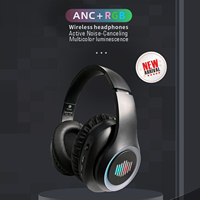 Auriculares Inalámbricos D812L con Cancelación Activa de Ruido (ANC), Luz Ambiental RGB, Chip Bluetrum, Bluetooth V5.3, con Micrófono