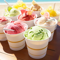 Bol en papier kraft jetable 4oz 8oz avec couvercle plat/dôme transparent pour salade crème glacée thé 10oz numéro de modèle