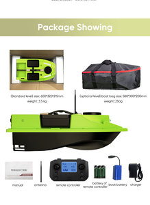 GPS Fish gear Bait <b>Boat</b> with Luminous LED Large Battery <b>Remote</b> <b>Control</b> <b>Boat</b> Lure Fishing Plastic Design - Product Image 2