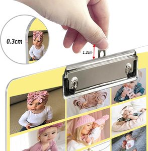 Porte-documents A4 personnalisés en plastique avec <span class=keywords><strong>collage</strong></span> de photos sur mesure – N'importe quelle image/<span class=keywords><strong>texte</strong></span>/logo – Idéal pour étudiants, femmes, hommes, enfants – Profil bas - Product Image 4