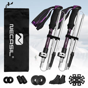 Pro Set equipo <span class=keywords><strong>de</strong></span> senderismo al aire libre telescópico plegable aleación <span class=keywords><strong>de</strong></span> aluminio bastón <span class=keywords><strong>de</strong></span> senderismo con mango <span class=keywords><strong>de</strong></span> EVA conveniente bastón para caminar - Product Image 2