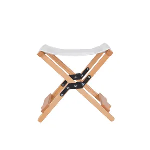 Durable Wooden Kermit Camping Stool Outdoor Beach Folding Chair/Fishing Stool With Carry Bag For Promotion