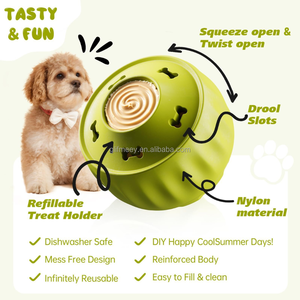 Jouet interactif <span class=keywords><strong>pour</strong></span> <span class=keywords><strong>chien</strong></span> en silicone, balle de puzzle <span class=keywords><strong>pour</strong></span> l'alimentation lente avec moule de congélation - Product Image 2