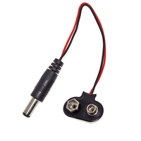 OEM/ODM Okystar T Type 9V Batterie Snap Câble de connecteur d'alimentation avec prise DC 2.1mm