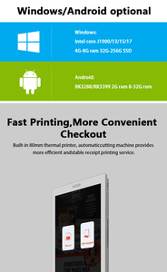 27 İnç Android veya Windows Öz Servis Kiosk Makinesi, Yazıcı ve Tarayıcı ile Öz Servis Sipariş Ödeme Kiosku - Product Image 6