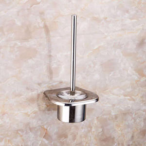 Étagère de salle de bain d'hôtel ensemble de <span class=keywords><strong>brosse</strong></span> de toilette en acier inoxydable <span class=keywords><strong>suspendu</strong></span> au mur avec porte-<span class=keywords><strong>brosse</strong></span> de toilette en verre noir - Product Image 2