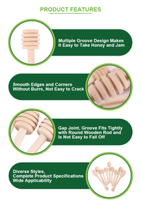 Hot bán tùy chỉnh gỗ tự nhiên mật ong gậy gỗ mứt Jar mật ong muỗng dipper mật ong thanh - Product Image 5