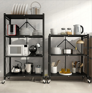 Folding Metal Storage <strong>Shelves</strong> <strong>Unit</strong> 5-Tier Foldable Freestanding Organizer Rack <strong>for</strong> Garage <strong>Kitchen</strong> Office No-Assembly - Product Image 3
