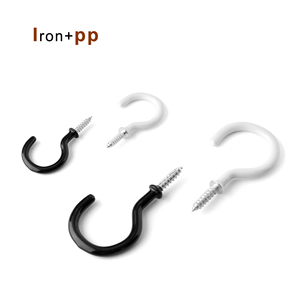 Màu đen trắng nhựa cup Mắt Trần Hooks Wall Mount sắt vít-<span class=keywords><strong>in</strong></span> treo móc lưu trữ cho tủ quần áo tủ quần áo - Product Image 3