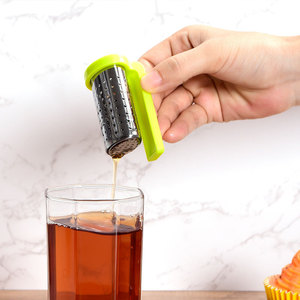 Modern Design 304 Stainless Steel Hanging <strong>Tea</strong> Infuser Reusable <strong>Plastic</strong> Mini <strong>Set</strong> for Loose <strong>Tea</strong> Customizable Logo - Product Image 2