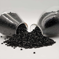 Granulés de PC noir renforcés de fibres de verre à 10 %, résine de polycarbonate haute résistance pour la fabrication de pièces mécaniques industrielles