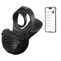 Nouvelle application de contrôle à distance, stimulateur électrique portable en silicone, masseur de prostate, anneau vibrant pour pénis, vibromasseur anal, jouet pour adultes