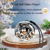Boule de cristal magique 3D, lecteur vidéo, boule de mémoire de Noël, ornement de Noël, boule de cristal vidéo, mémoire pour mariage