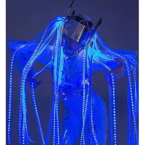 Disfraz de Robot <span class=keywords><strong>GOGO</strong></span> con Temática de IA y Luces LED Cibernéticas para Discotecas y Bares - Product Image 3