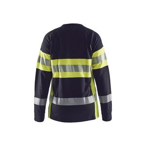 Blaklader-349417618933M เสื้อทีเชิ้ตผู้หญิงแบบเปลวไฟ, เสื้อใส่ทำงานแขนยาวสีกรมท่าสีเหลือง/น้ำเงิน - Product Image 2