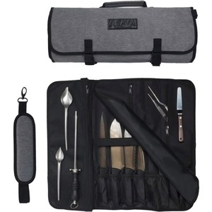 Bolsa enrollable para cuchillos de chef, informal, con 10 ranuras, multiusos, organizador de cuchillos, muestra gratuita. - Product Image 3