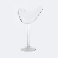 Gobelet oiseau créatif personnalisé, verres transparents pour cuisine, cocktail, martini, gobelet en forme d'oiseau, tasses à vin