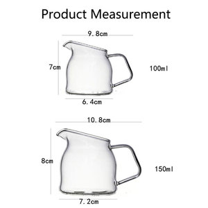 Bestseller Mini-Rindfleisch-Westernfood-Sauce Kaffee-Milch-Kessel Minimalistisches Kaffee- & Teeset Borosilikatglas-Tasse - Product Image 6