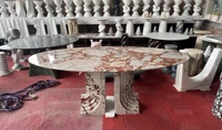 Table basse en marbre naturel de conception italienne tendance 2026 pour la décoration intérieure de la maison