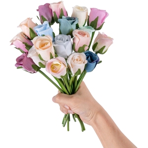 Venta al por mayor <span class=keywords><strong>rosas</strong></span> artificiales <span class=keywords><strong>dulces</strong></span> flores pintadas en verde para decoraciones de boda Cross-Border Ins Wind Style - Product Image 2