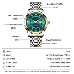 Reloj de Cuarzo para Hombre con Logotipo Personalizado Drioshipping, Reloj de Moda con Fecha Automática, Manecillas Luminosas y Visualización del Día de la Semana - Product Image 6