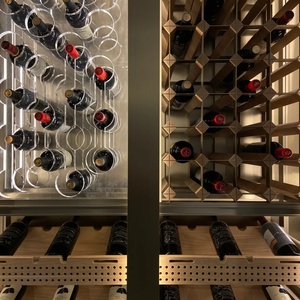 Custom Large Luxury Wine Cabinet Electric/battery Dual-zone Temperature <b>Control</b> Stainless Steel Construction for Commercial Use - Product Image 6
