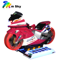 Machine d'arcade de moto de simulateur de manèges d'intérieur 3D innovante à pièces pour les centres commerciaux en fibre de verre durable