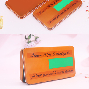 Tùy chỉnh rỗng mỏng hình chữ nhật mụn trứng cá kim bưu thiếp bao bì kim loại hộp thiếc với bản lề - Product Image 4