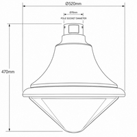 Lampadaire LED intelligent en forme de goutte d'eau, en aluminium filé, avec capteur photocellule, prise NEMA, lampe décorative pour route, IP66